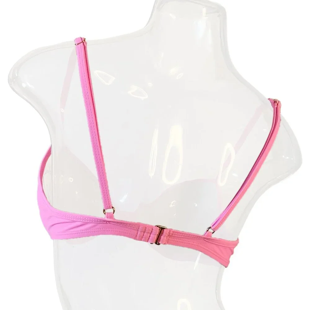 NWT Adjustable Pink Bikini Push-Up Swim Top - Women's Size M Raisins Swimwear - Picture 3 of 4